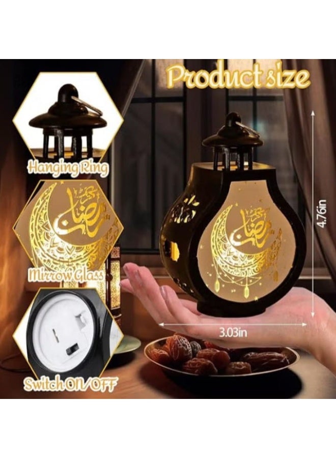 “Set of 2 decorative Ramadan lanterns—perfect for adding a festive and elegant touch to your home.” - Image 2